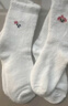 雅鹿女士袜子冬季加绒加厚保暖长筒袜白色睡眠月子袜秋冬款高腰中筒袜 混装 2双 均码 实拍图