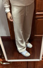森马（Semir）休闲裤女春季松紧腰抽绳阔腿裤女生显瘦ins慵懒卫裤101125127009A 实拍图