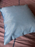 洁丽雅抱枕 纯色亚麻枕 办公室腰靠枕床头汽车靠背可拆洗45*45cm晴空蓝 实拍图