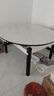 晨巢 岩板餐桌 实木餐桌椅组合现代简约可伸缩折叠吃饭桌子餐厅家具 黑白框架亮光雪山白-111皮椅 1.35米一桌六椅-12MM岩板厚度 实拍图