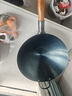 荣事达（Royalstar）章丘手工锻打铁锅圆底老式炒锅无涂层不粘炒菜锅燃气灶带盖36cm 实拍图