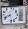 康巴丝（Compas）座钟客厅简约台钟石英钟时尚日历床头钟2991 黑白 26cm 实拍图