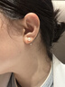伊黛儿925银淡水珍珠银耳环简约设计感小众耳钉潮流冷淡风女韩版耳饰 925银珍珠耳环E1785银色 实拍图