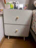 帅仕（shuaishi）全钢制床头柜卧室床边柜现代简约金属边柜奶油风落地斗柜圆弧防撞 【0醛无味】落地款二斗柜-母婴放心用 实拍图