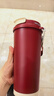 京东京造 保温杯 双饮口咖啡杯【陶瓷内胆-316不锈钢】 红色500ml 实拍图