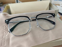 蔡司（ZEISS）镜片近视眼镜框男半框防蓝光辐射可配带散光度数眼睛女钛合金镜架 升级钛材 黑银 配colorein镜片1.60超薄 0-800度 实拍图