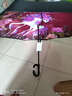 向日葵双层长柄反向伞黑胶晴雨伞汽车用自动折叠反骨伞定制广告伞印logo 酒红色独角兽 实拍图
