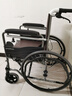 鱼跃(yuwell)手动轮椅车H059B老人半躺护理型带坐便椅餐板钢管可折叠 实拍图