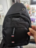 男士胸包户外运动小挎包休闲时尚牛津布单肩斜挎包男包胸前小背包 黑色BJ506-1 实拍图