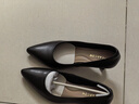 意尔康女鞋细跟通勤工作鞋浅口时装高跟鞋单鞋女春秋 26903W黑色36 实拍图