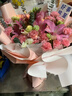 馨仪鲜花速递玫瑰花康乃馨花束送妈妈长辈礼物全国鲜花同城配送 19朵康乃馨百合混搭花束 实拍图