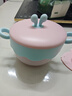 COOKSS儿童餐具宝宝辅食碗婴儿碗316不锈钢新生儿注水保温碗可拆卸粉色 实拍图