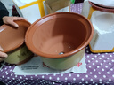 紫砂陶瓷花盆特大号花盆粗砂陶土大码陶瓷盆批发落地盆景花卉绿植 大小口径25+28两个盆送托盘 实拍图