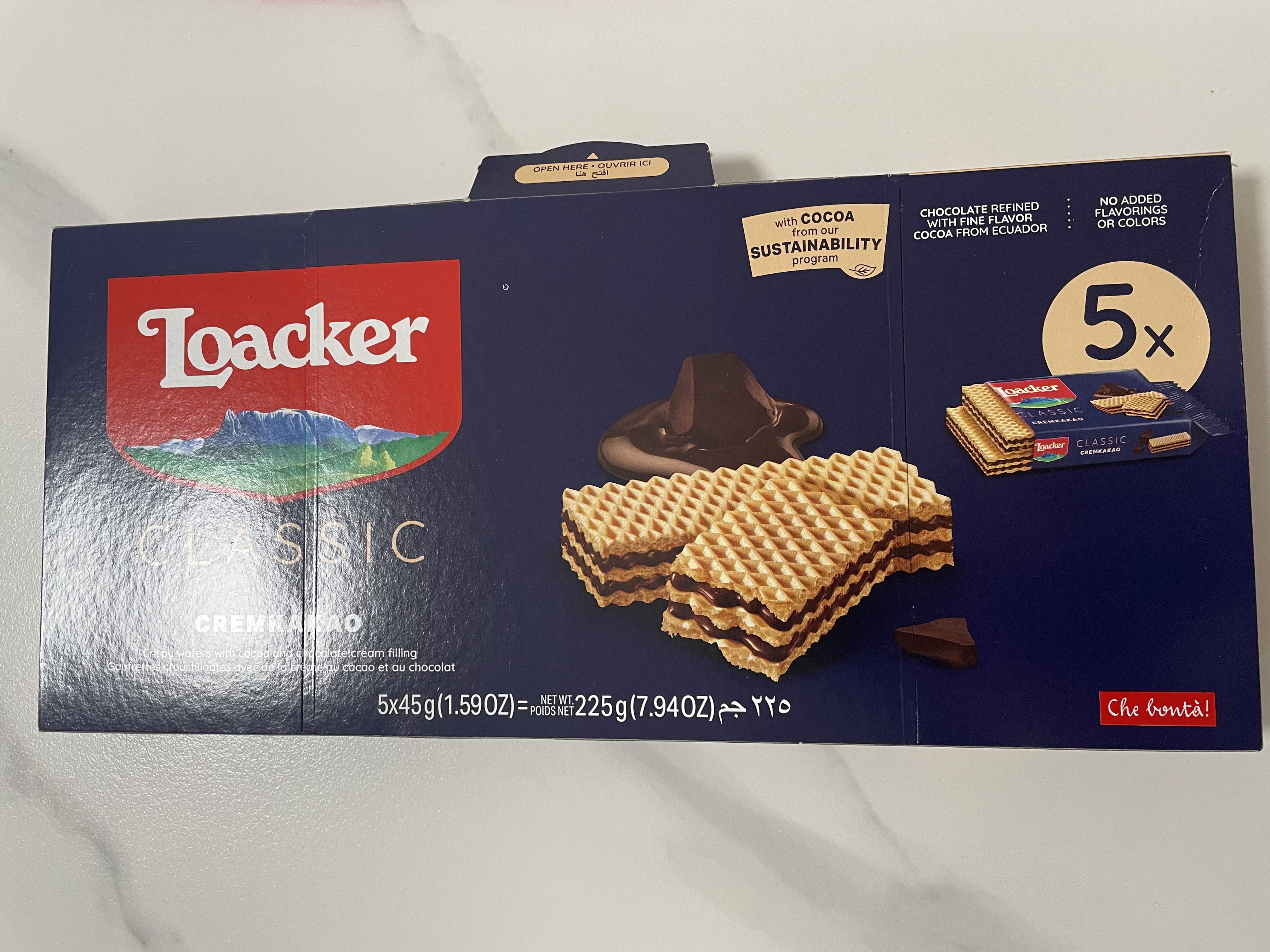 莱家loacker巧克力味威化饼干225gx1盒进口休闲零食喜糖回礼团购 实拍图