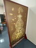 斯丽凯新中式入户屏风隔断客厅玄关现代简约布艺办公室双面简易实木座屏 画面1 70cm宽*180cm高 实拍图