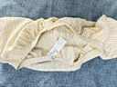 MUJI 女式 无侧缝 双层纱织 平角裤 安全裤 女士女生 FCE46C6S 米白色条纹 M （160/66A） 实拍图