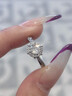 柯芙尼银D色莫桑石雪花戒指女士1克拉钻戒闺蜜圣诞节礼物送女生女友老婆 一克拉戒指 开口可调节 实拍图