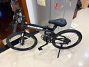 EROADE伊诺德儿童折叠自行车男女孩青少年初中小学生铝合金山地车中大童 全铝合金造-黑色 24寸24速-X1-150-170cm 实拍图