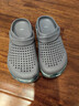 卡帝乐鳄鱼洞洞鞋男士凉鞋休闲花园拖鞋两用沙滩鞋凉拖鞋子 男 1556 灰色 43 实拍图