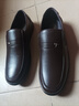 蜻蜓牌【100%全牛皮】男士皮鞋商务休闲真皮防滑软底软面中老年爸爸鞋真皮透气套脚舒适耐磨真皮百搭鞋子 棕色 42 实拍图