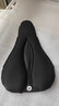 洛克兄弟 自行车坐垫套硅胶加厚加宽座垫山地车座套骑行装备配件 黑色大号(28*17 大多数合适) 实拍图