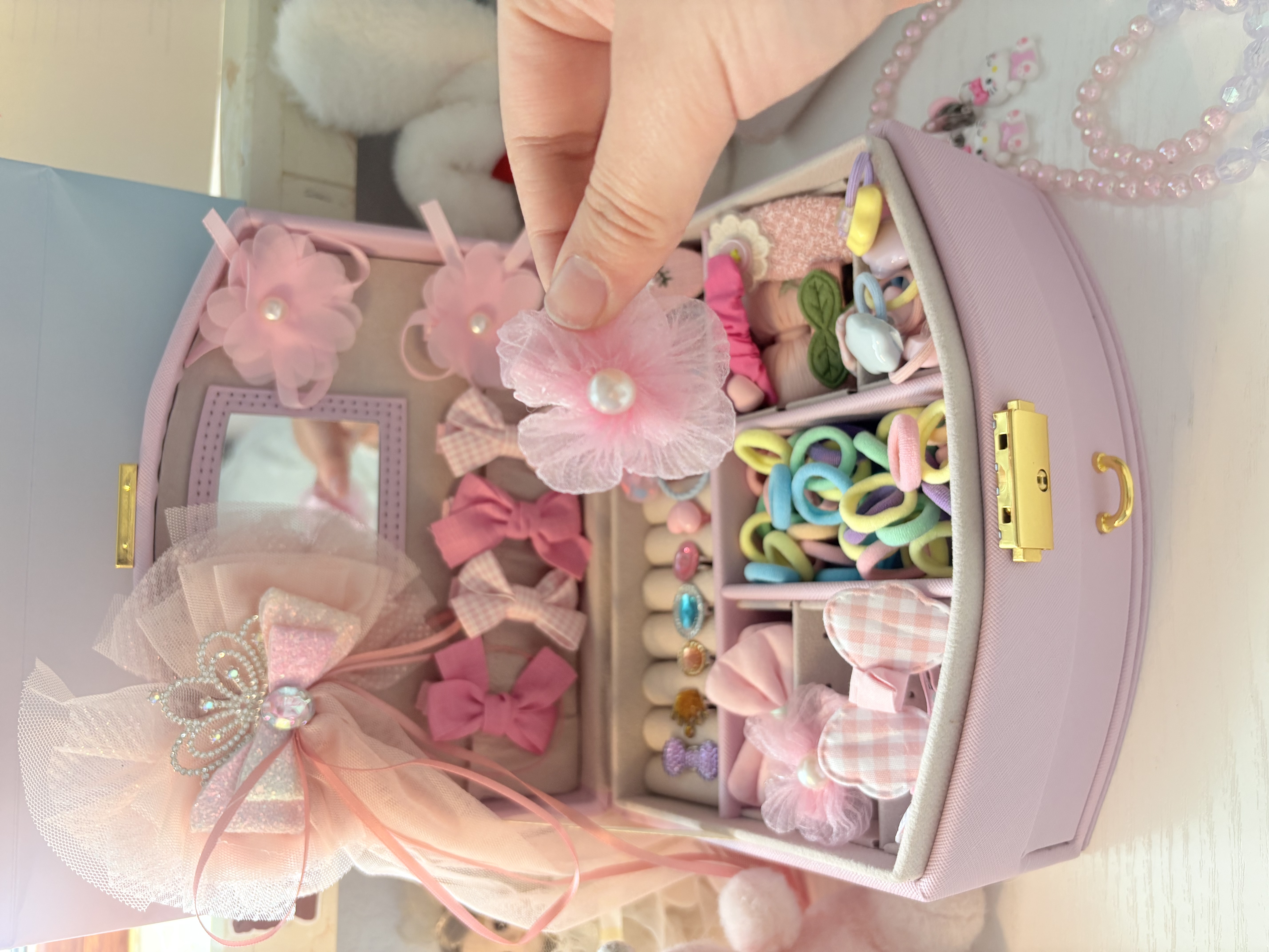 Buudon Box公主发饰发夹礼盒套装女孩生日礼物儿童女童首饰盒diy头饰玩具 实拍图