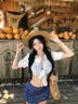 南木熊泳衣女泡温泉法式分体裙式比基尼四件套长袖罩衫防晒保守游泳装女 白蓝碎花分体四件套泳衣【70-115斤】 实拍图