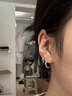 芯奢S999足银耳环女士2026新款养耳洞素圈耳圈耳钉纯银设计高级感耳饰 8MM【2只装】【适合耳骨佩戴】 实拍图