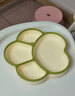 COOKSS 宝宝餐盘硅胶婴儿学吃饭分格儿童餐具辅食碗餐盘带吸盘 双拼绿 实拍图