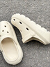 朴西奶酪踩屎感洞洞鞋女厚底凉鞋沙滩包头拖鞋外穿情侣 象牙白 39-40 实拍图