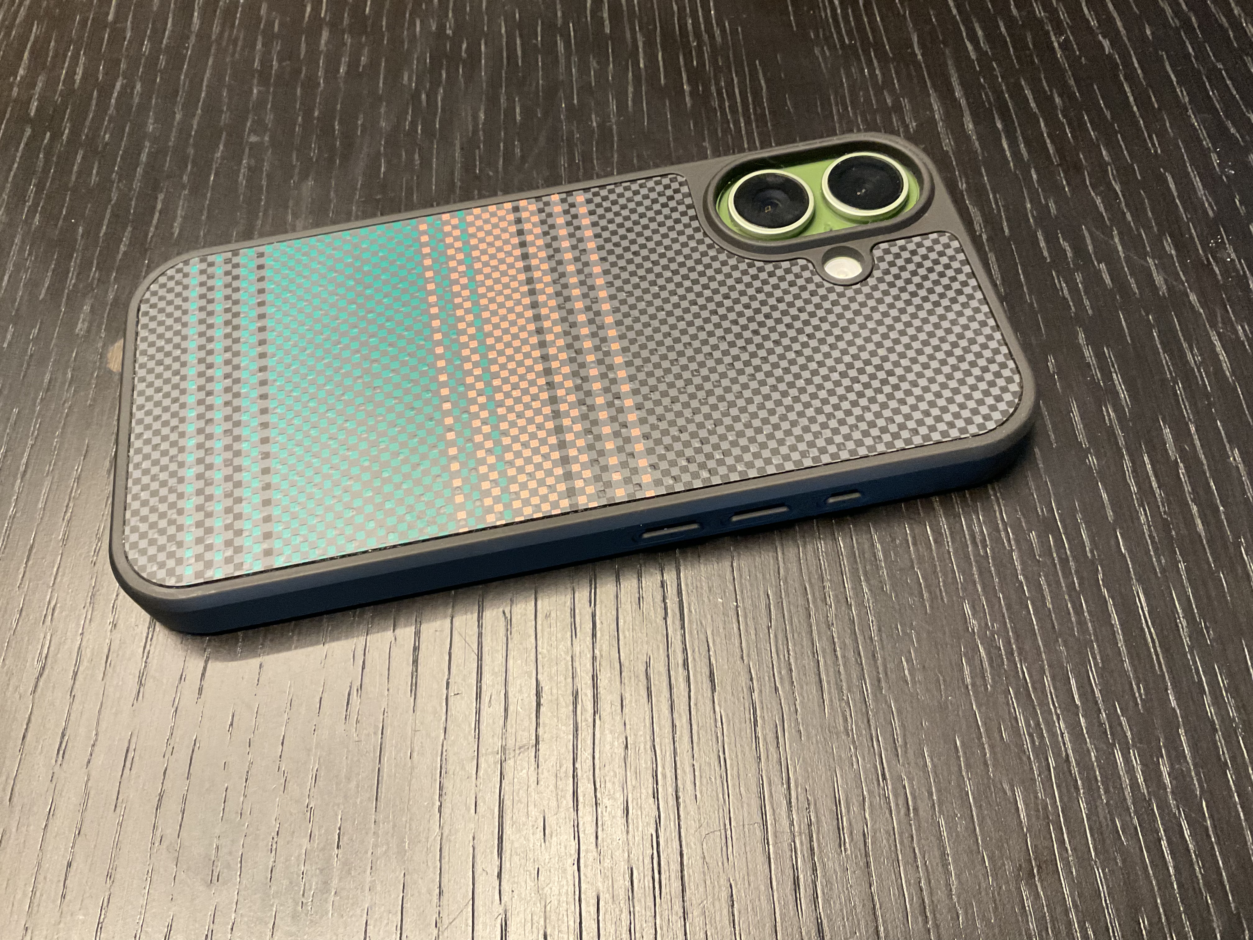 暴走【隐形强磁】适用iphone17手机壳 苹果17保护套 TPU软边防摔立体编织纹磨砂简约高级感硬壳 绿 实拍图
