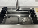 松派厨房水槽左侧排水大单槽304不锈钢洗菜盆一体盆洗碗槽水池盆 90×50cm顶配套装【左排水】三孔 【国标SUS304假一赔十】 实拍图