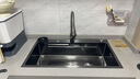 松派厨房水槽左侧排水大单槽304不锈钢洗菜盆一体盆洗碗槽水池盆 90×50cm顶配套装【左排水】三孔 【国标SUS304假一赔十】 实拍图