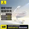 倍思磁吸数据线双头Type-c充电线ctc编织PD100W快充车载 适用苹果17/16e15Pro手机iPad笔记本 1m皓月白 实拍图