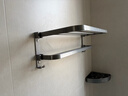 九牧（JOMOO）毛巾架卫生间置物架免打孔双折叠挂件套装太空铝7件套套装93058 实拍图