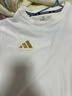 阿迪达斯（adidas）T恤男夏季运动透气轻薄宽松棉短袖  【棉质】白/金 M 实拍图