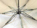 天堂伞伞内层银胶防晒太阳伞遮阳伞三折折叠晴雨伞两用伞336T银丝印 米黄色（银胶款336银丝印）8骨 实拍图