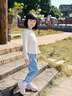 班喜迪女童牛仔裤夏季2026新款宝宝莱赛尔裤子夏装儿童休闲防蚊裤春秋款 蓝色 100 实拍图