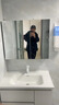 浴美优品实木浴室柜陶瓷一体盆卫生间洗手洗脸盆柜组合洗漱台镜柜奶油风 L16吊柜80cm普通镜柜+陶瓷盆 实拍图