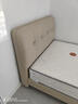 全友家居 简约奶油风真皮床1.2x2米卧室头层牛皮艺床头软包靠背单人床 实拍图