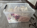 禧天龙塑料衣物收纳箱玩具整理箱车载储物箱55L 透明 1个装 带轮 实拍图