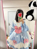 唐努乌（Tang Nu wu）洛丽塔裙子猫爪op学生Lolita 优雅连衣裙小公主裙子正礼物 蓝天白云 S 【65-90斤】 实拍图