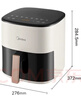 美的（Midea）空气炸锅免翻面 5.3LAI智能烹饪蒸汽嫩炸 全自动蒸烤一体 可视大视窗 家用大容量 MF-KZC5388 实拍图