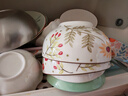 京东京造 美式碗 饭碗汤面碗陶瓷蒸鸡蛋羹沙拉 繁花系列 米饭碗4.5英寸*4 实拍图