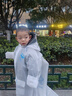 牧萌（moremerry）儿童雨衣男童女童学生全身防水上学女孩带书包位雨披 活力熊 XL 实拍图