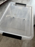 禧天龙塑料衣物收纳箱玩具整理箱车载储物箱55L 透明 1个装 带轮 实拍图