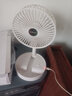 电风扇伸缩折叠小风扇宿舍家用静音充电型办公台式USB桌面宿舍大风力夏台面落地两用折叠电风扇 颜色随机 直插款无档位开关1个装 实拍图