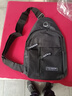 运动跑步包男休闲斜挎包手机包防泼水健身包女单肩包 黑色 实拍图
