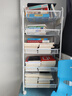 聚骊汇宿舍小推车置物架寝室书桌下小书架可移动带轮零食多层夹缝收纳柜 5层白-特厚全钢-滑轮+挂钩+挂盒 实拍图