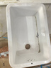 老式陶瓷洗菜盆水斗厨房洗碗盆水槽阳台洗衣盆单槽室外水池洗手盆 60*40陶瓷盆（送老式下水器） 实拍图